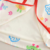 Girls Off White Printed Hooded Zipper Jacket Coats & Jackets