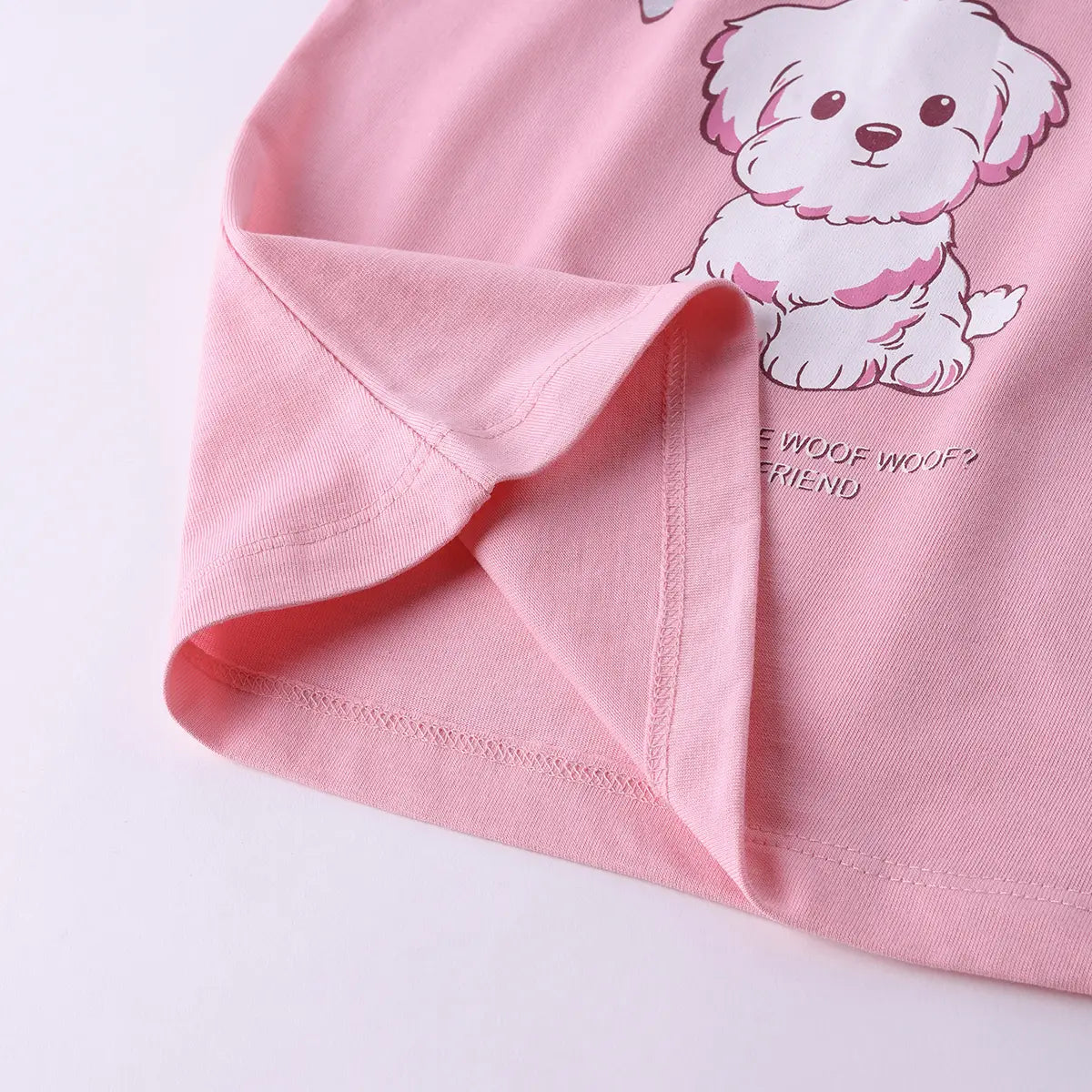 Girls Pink Animal Graphic Short Sleeve Top With Elasticated Shorts Sets Sets