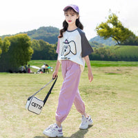 Girls Short Sleeve Graphic Print With Pants Set 2 pc. Sets   