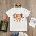 Girls White Typographic Print Short Sleeve T-Shirt Tshirts White 1-2 Y