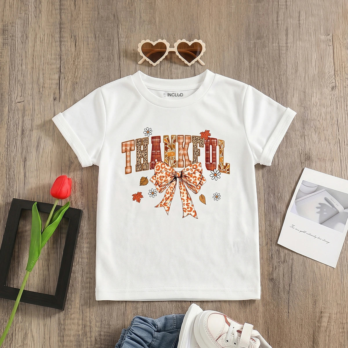 Girls White Typographic Print Short Sleeve T-Shirt Tshirts White 1-2 Y