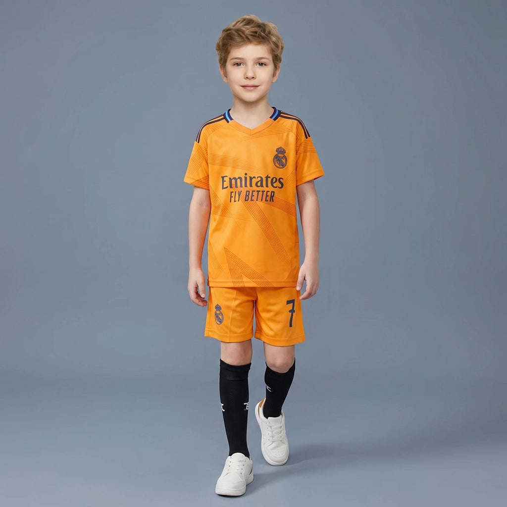 Boys Orange Short Sleeve Typography Print T-Shirt With Shorts Sets 2 pc. Sets Orange 2-3 Y