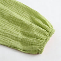 Girls Green Textured Ruffled Top with Tiered Skirt Sets 2 pc. Sets