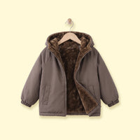 Boys Grey Long Sleeve Hooded Zip-up Jacket Coats & Jackets Grey 2-3 Y