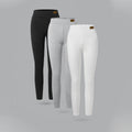 Girls Multicolor Stretchable Skinny Fitted Leggings Set (Pack Of 3) Leggings & Tights