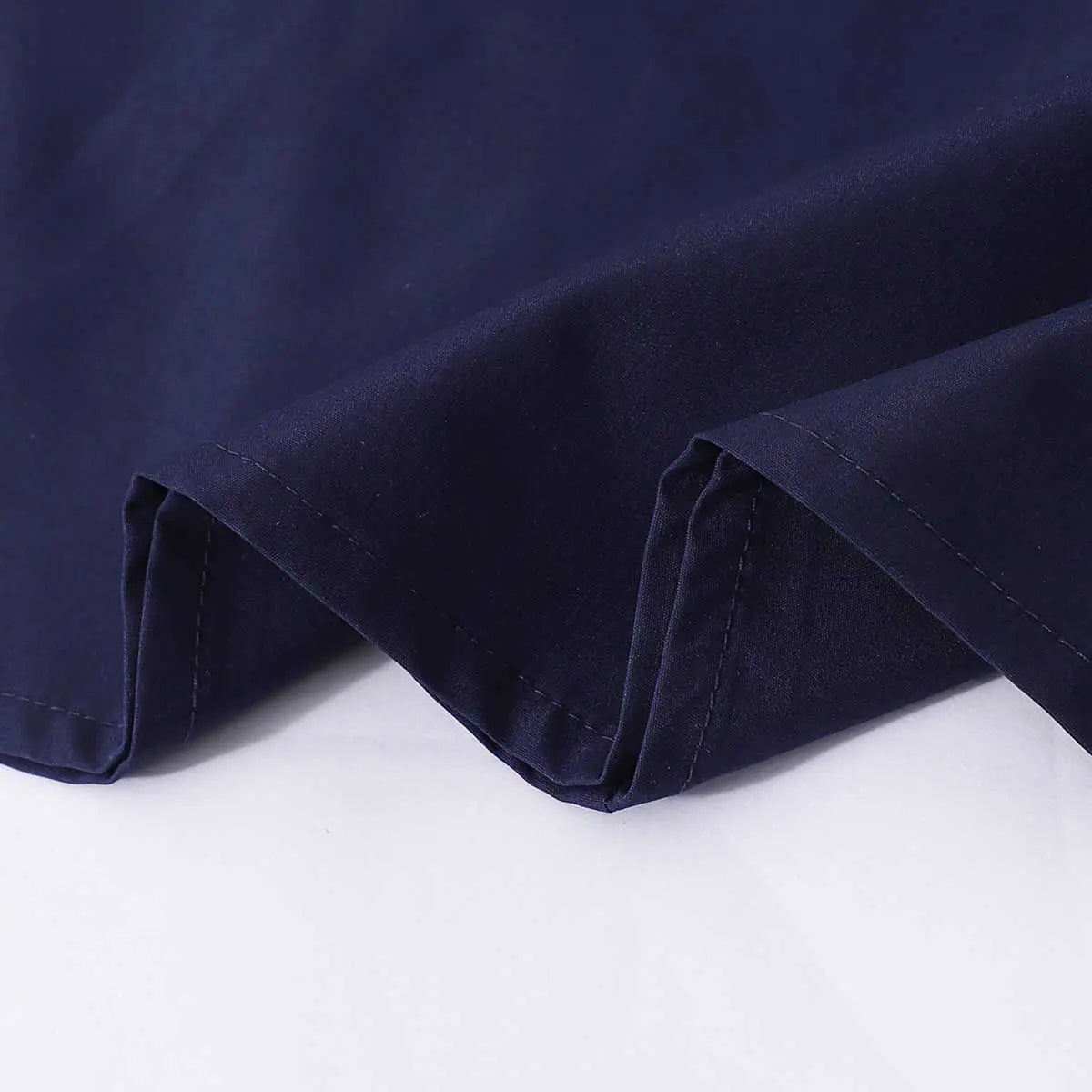 Girls Navy Blue Solid Long Sleeves Fit & Flare Midi Dress Casual Dresses