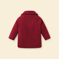 Girls Maroon Spread Collar Tailored Jacket Coats & Jackets