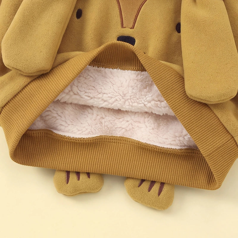 Boys Yellow Ear Applique Regular Sweatshirt With Pants Sets 2 pc. Sets