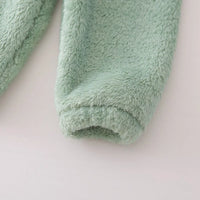 Boys Sea Green Fleece Zip-up Jacket With Jogger Co-ord Sets Sets
