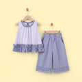 Girls Light Blue Sleeveless Top With Pants Sets 2 pc. Sets Light Blue 1-2 Y