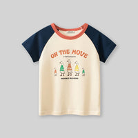 Girls Printed Raglan Sleeve Casual T-shirt Tshirts   