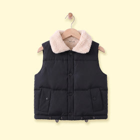 Boys Black Sleeveless Puffer Jacket Coats & Jackets Black 1-2 Y
