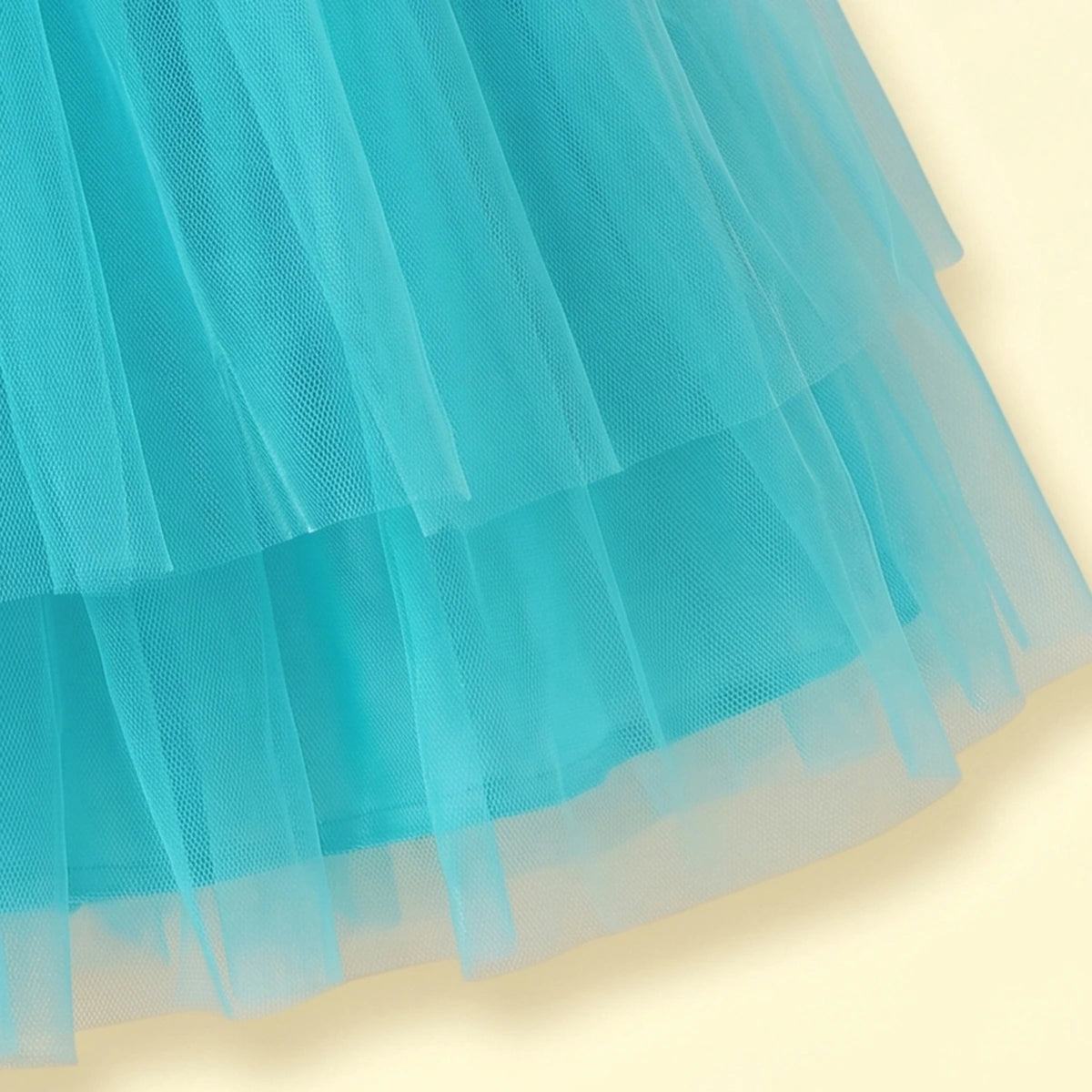 Girls Sea Green Ruffled Sleeveless Fit & Flare Party Dress Party Dresses