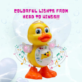 Kids Yellow Musical Dancing Duck Toy with Lights Trending Accessories