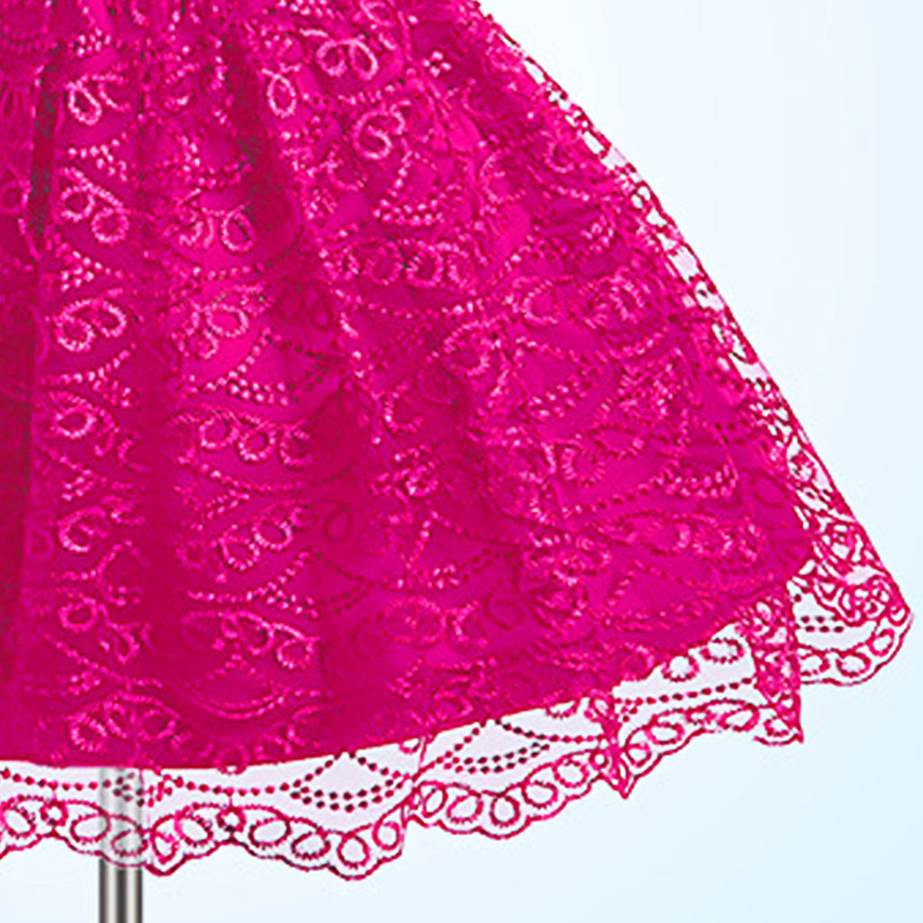 Girls Sleeveless Embroidered Fit & Flare Dress Party Dresses   
