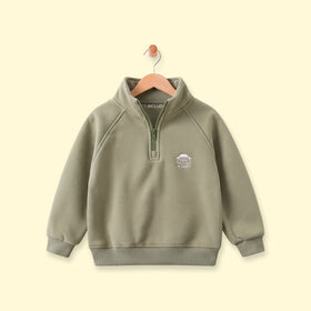 Boys Sage Green Embroidered Long Sleeve Sweatshirt Sweatshirts & Hoodies Green 1-2 Y