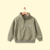 Boys Sage Green Embroidered Long Sleeve Sweatshirt Sweatshirts & Hoodies Green 1-2 Y