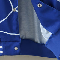 Boys Blue Spider Printed Varsity Jacket Coats & Jackets