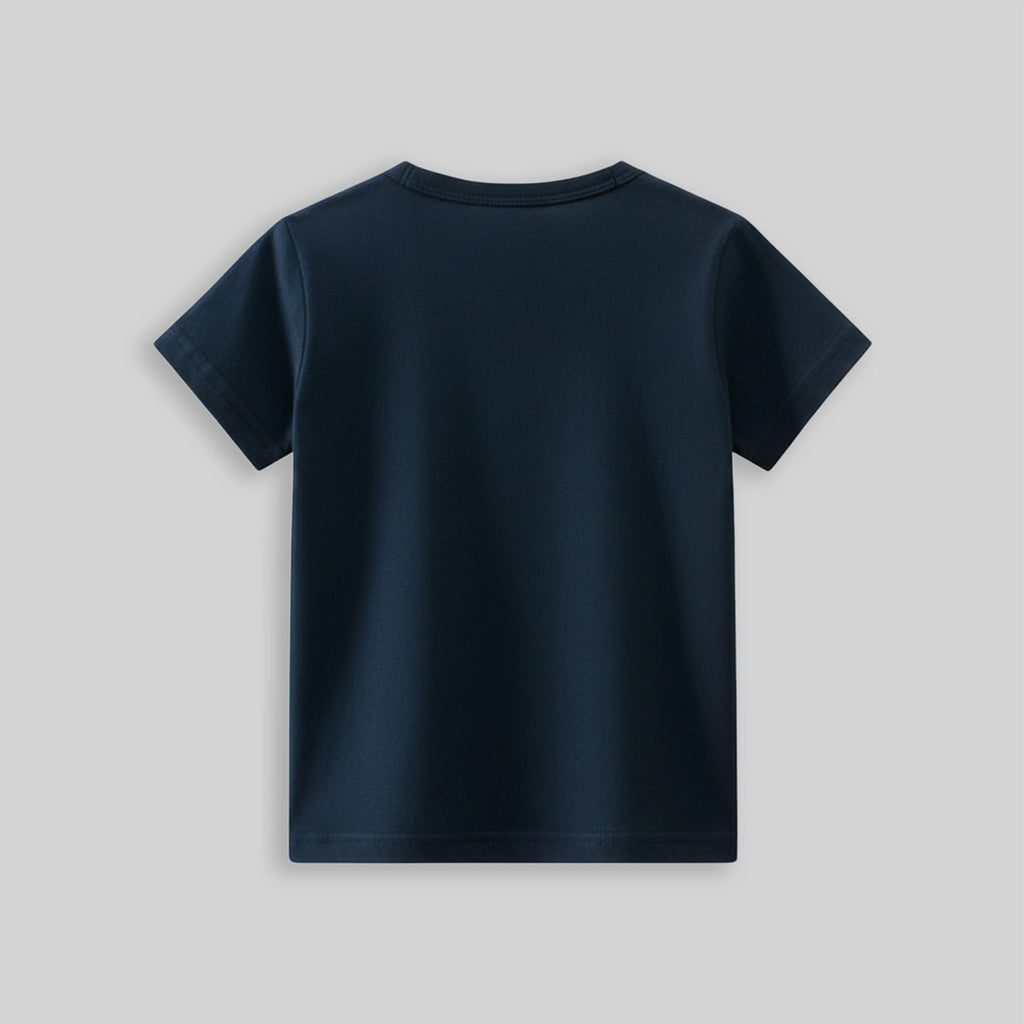 Boys Navy Blue Dinosaur Printed T-Shirt Tshirts