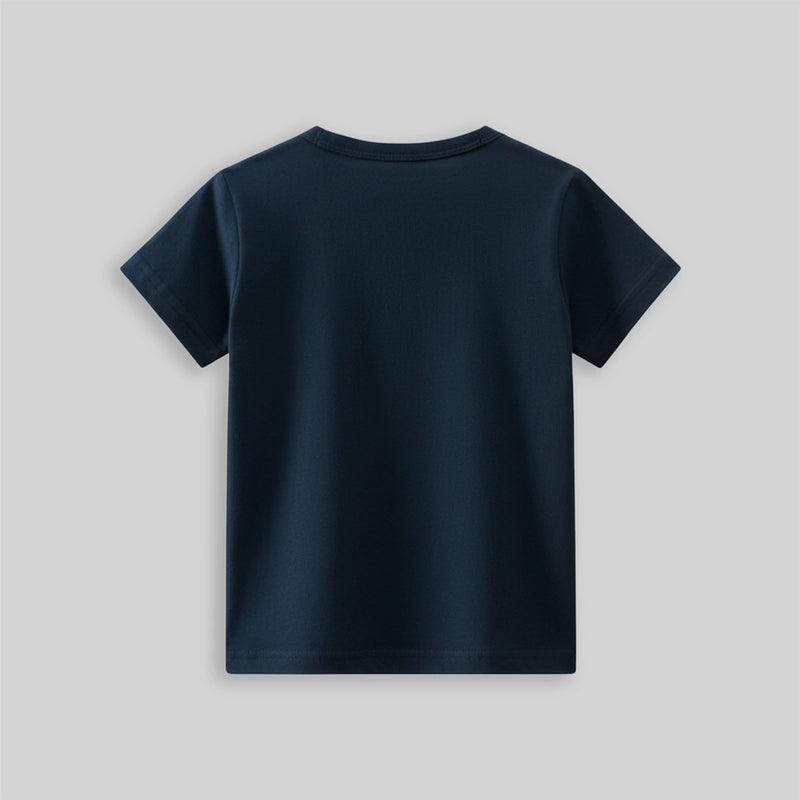 Boys Navy Blue Dinosaur Printed T-Shirt Tshirts