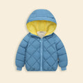 Boys Light Blue Hooded Zip-up Puffer Jacket With Long Sleeves Coats & Jackets Light Blue 3-4 Y