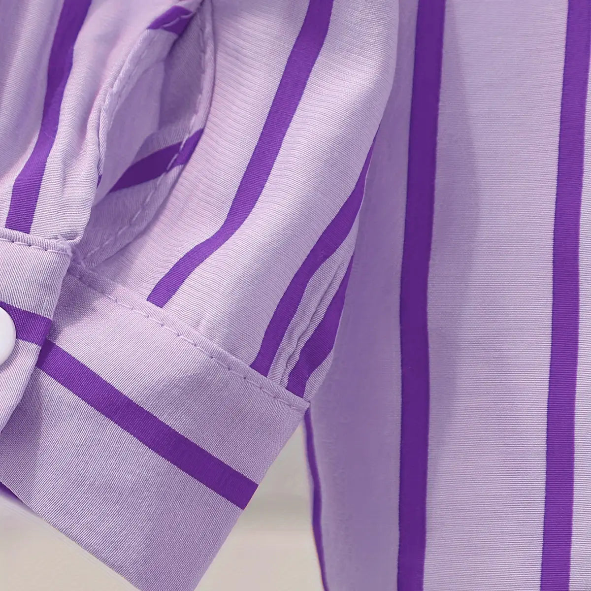 Girls Purple Stripe Shirt With Printed T-Shirt And Denim Shorts Sets 3 pc. Sets