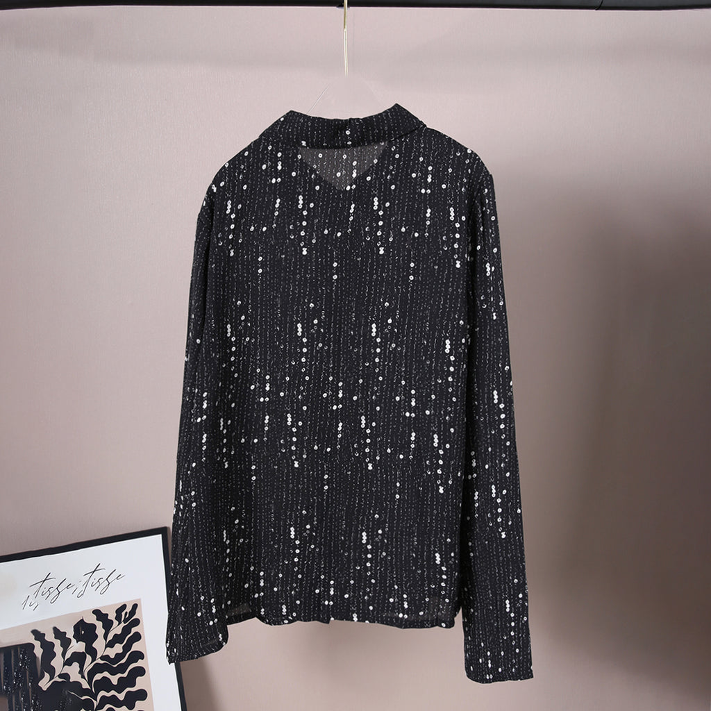 Girls Black Embroidered Oversized Shirt Shirts