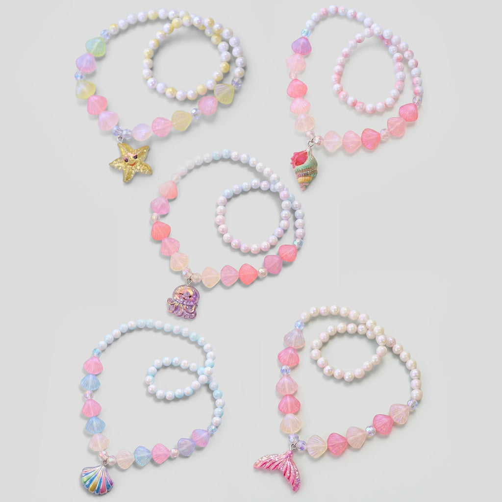 Pack Of 5 Girls Multicolour Jellyfish and Seashell Beads Necklace Sets Necklace and Chains Multicolor Onesize