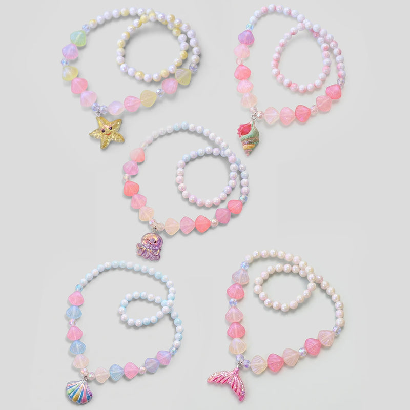 Pack Of 5 Girls Multicolour Jellyfish and Seashell Beads Necklace Sets Necklace and Chains Multicolor Onesize