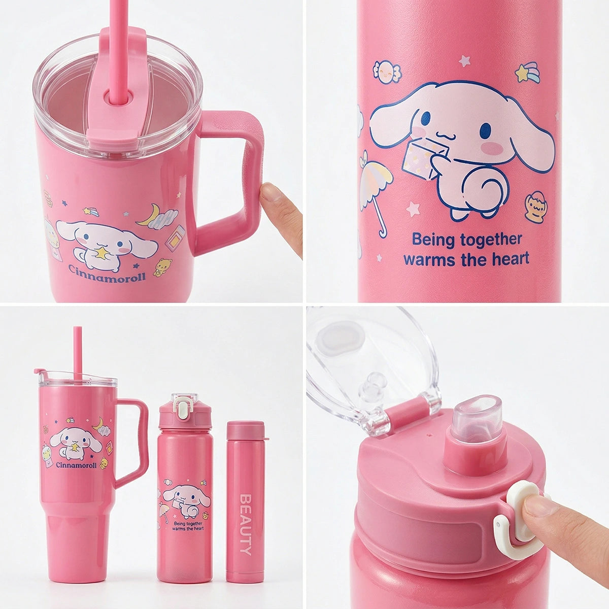 Pink 3-in-1 Hydration Bottle Set - Tumbler, Sports & Slim Trending Accessories