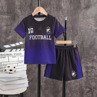 Boys Black Typographic Print Short Sleeve T-Shirt With Shorts Sets 2 pc. Sets Black 3-4 Y