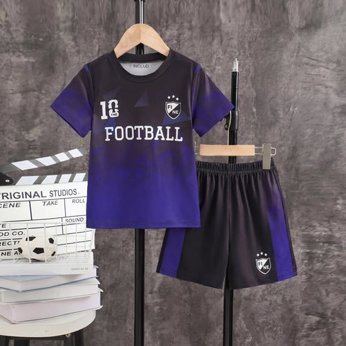 Boys Black Typographic Print Short Sleeve T-Shirt With Shorts Sets 2 pc. Sets Black 3-4 Y