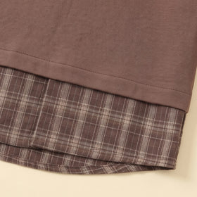 Boys Brown Checked Long Sleeve T-Shirt With Pants Sets 2 pc. Sets