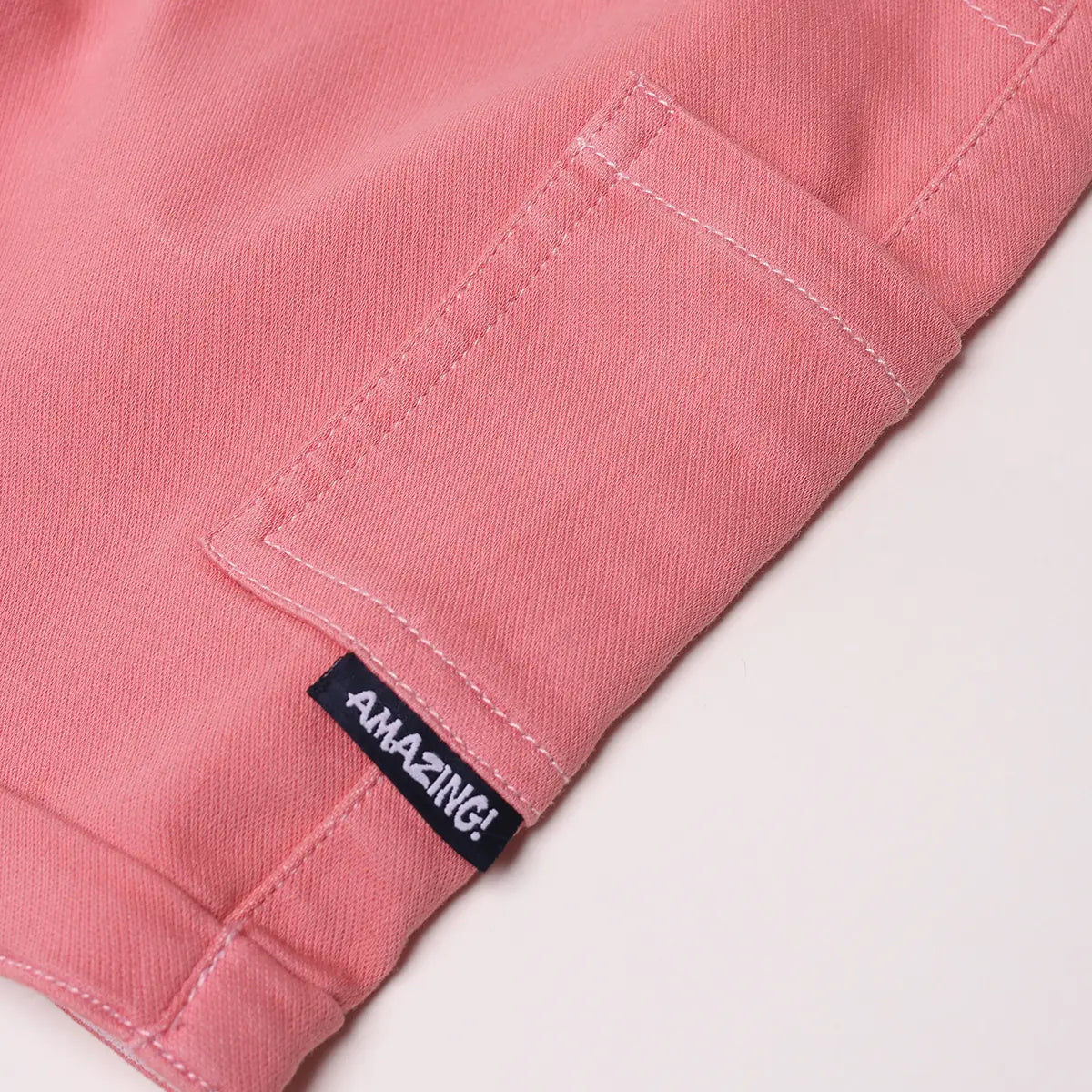 Boys Pink Striped Short Sleeve Shirt With Graphic T-Shirt And Drawstring Shorts Sets Sets