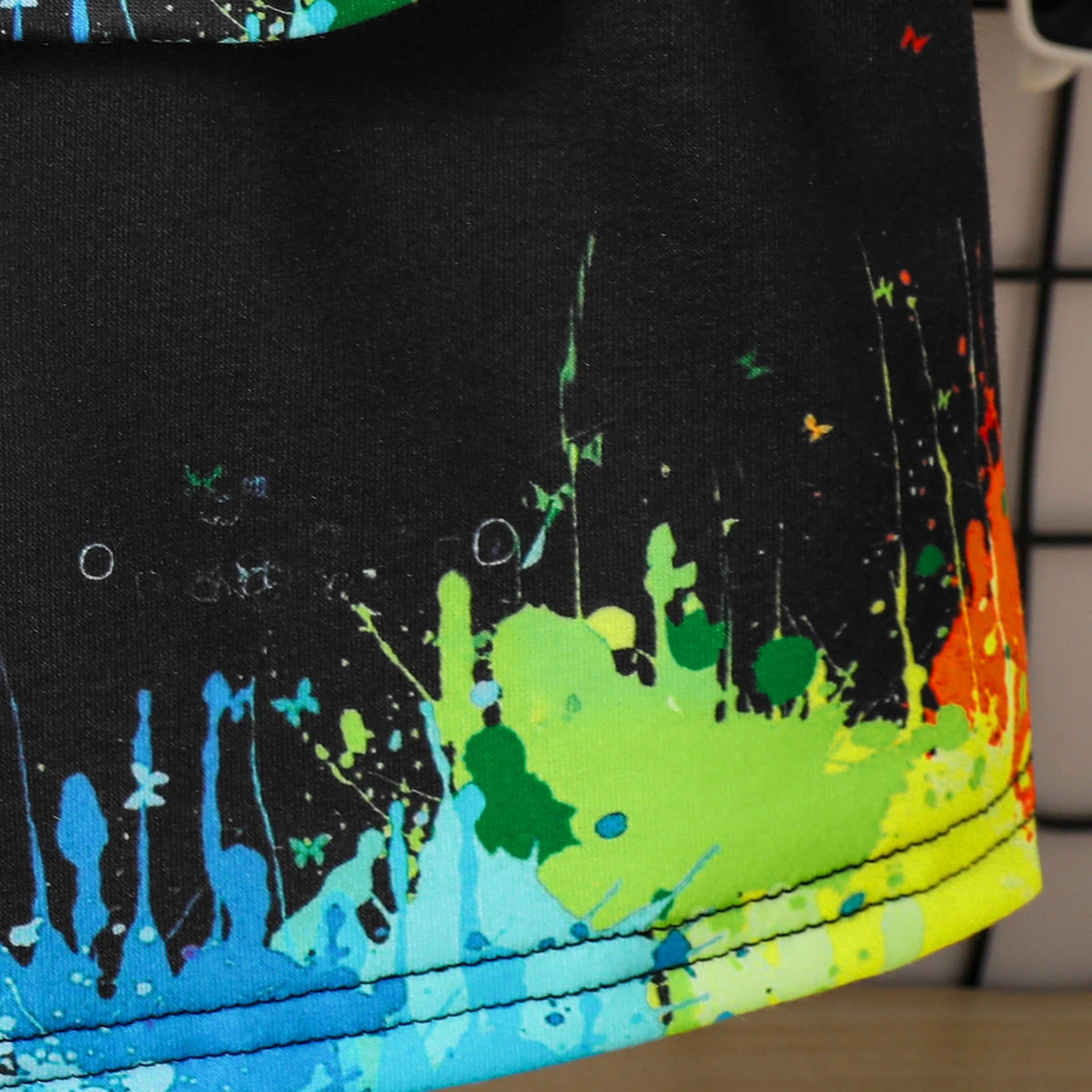 Boys Black Cartoon Character Printed Short Sleeve T-Shirt With Shorts Sets 2 pc. Sets