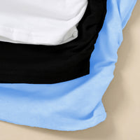 Girls Blue Short Sleeve Round Neck Top ( Pack Of 3) Value Packs