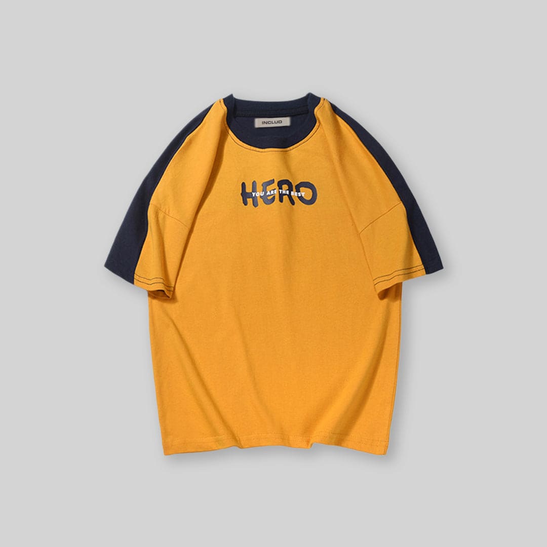 Boys Colorblocked Oversized T-Shirt Tshirts Yellow 6-7 Y 