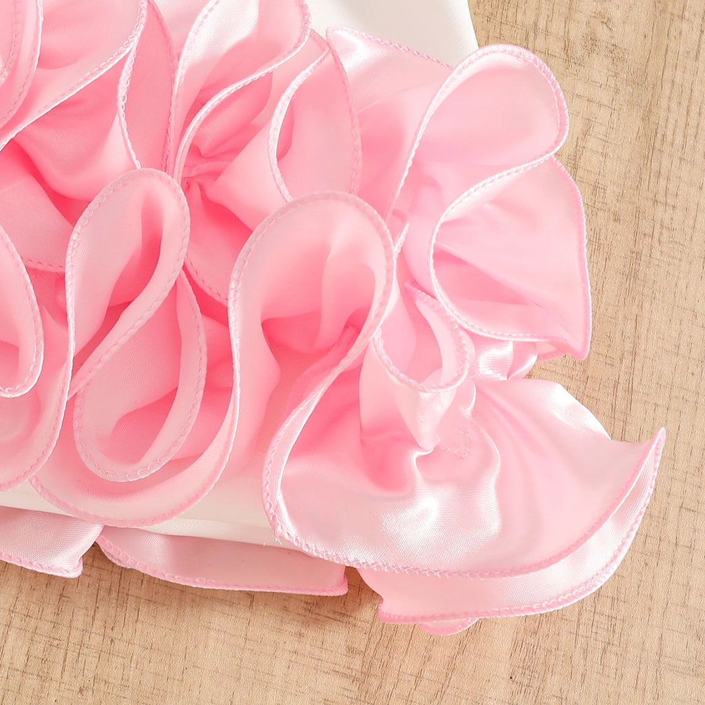 Girls Pink Ruffle A-line Party Dress Party Dresses