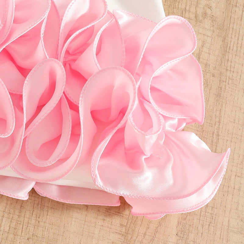 Girls Pink Ruffle A-line Party Dress Party Dresses