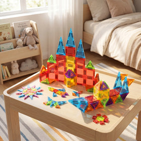26 Pieces - Mini Magnetic Tiles Travel Set Trending Accessories Blue Onesize