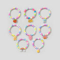 Pack Of 8 Girls Multicolour Beads Bracelet Sets Bracelet Multicolor Onesize