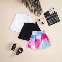 Girls Multicolor Bow Print Pleated Skorts Pack Of 3 Skirts Multicolor 7-8 Y