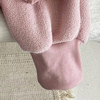 Girls Pink Fleece Jacket With Jogger Co-ord Sets Sets