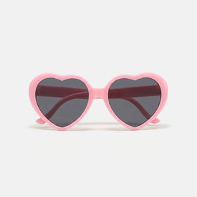 Girls Light Pink Heart Shaped Sunglasses Sunglasses