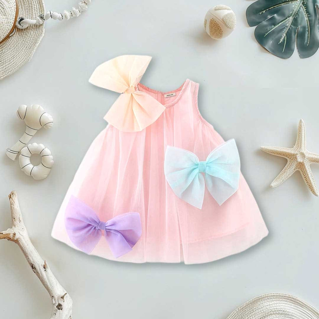 Girls Sleeveless Top With Bow