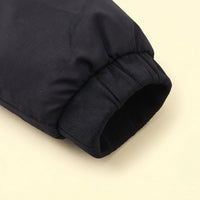 Girls Black Long Sleeve Hooded Zip-up Jacket Coats & Jackets