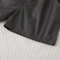 Boys Dark Grey Short Sleeves T-Shirt Attached Waistcoat With Shorts Set 2 pc. Sets