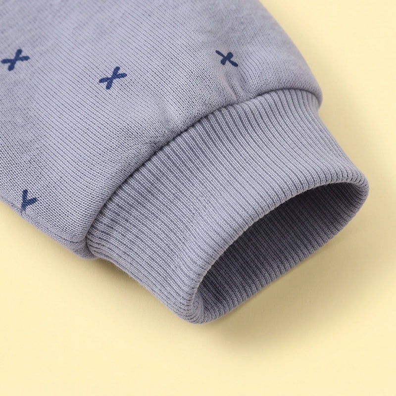 Girls Grey Bow Printed Sweatshirt & Pants Co-ord Sets Sets