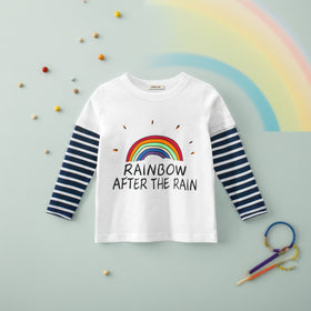 Girls Printed Doctor Sleeves T-Shirt Tshirts   