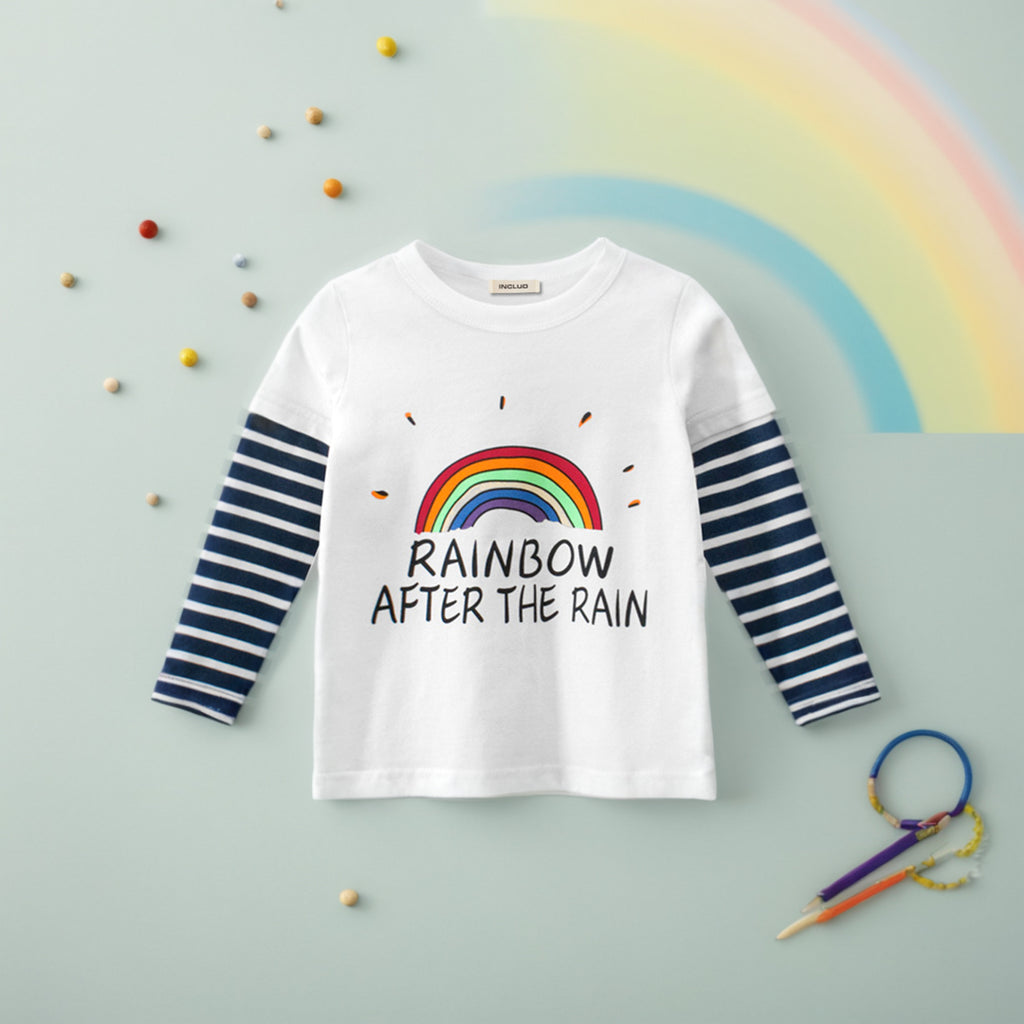 Girls Printed Doctor Sleeves T-Shirt Tshirts   